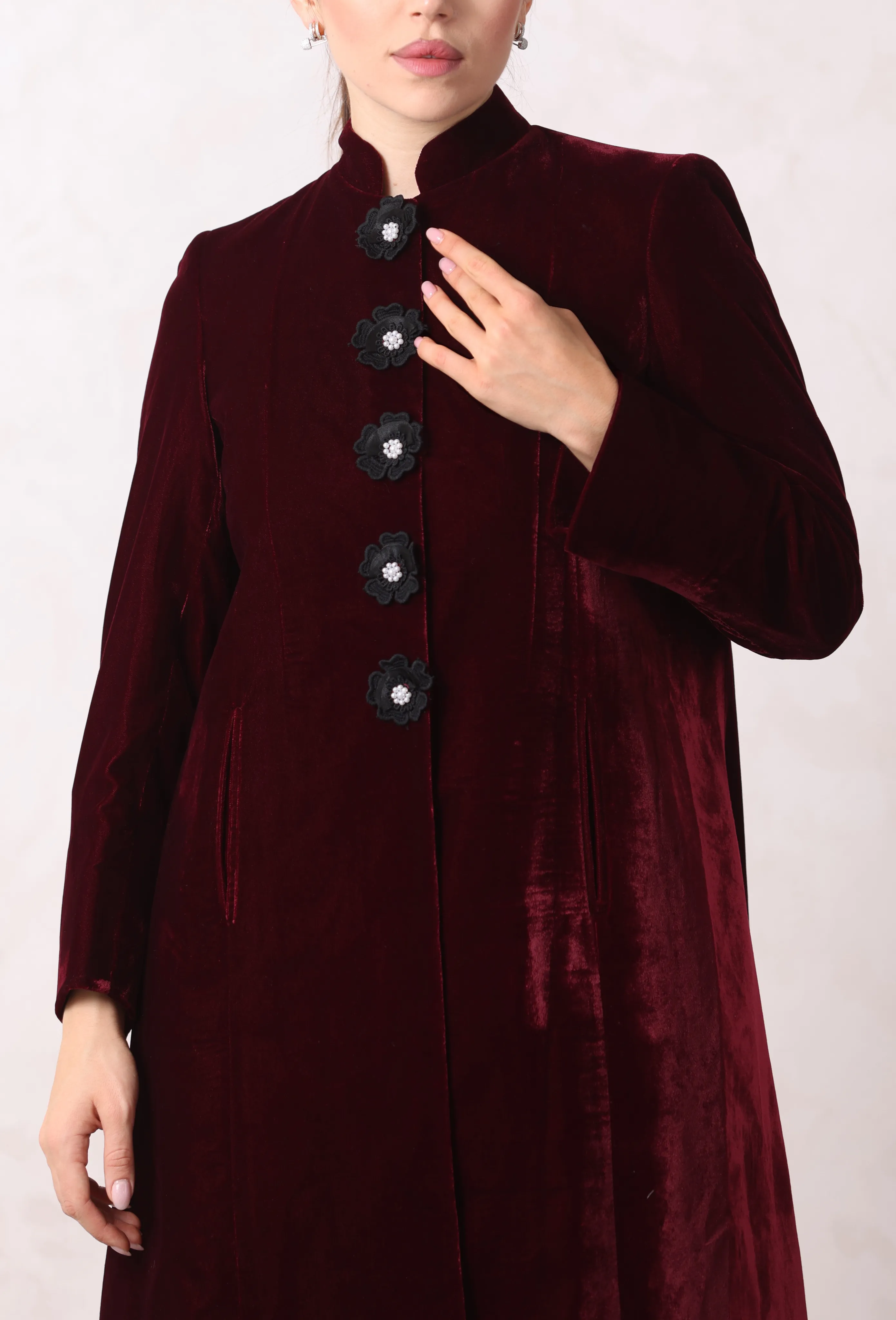 عباية الورد – برغندي