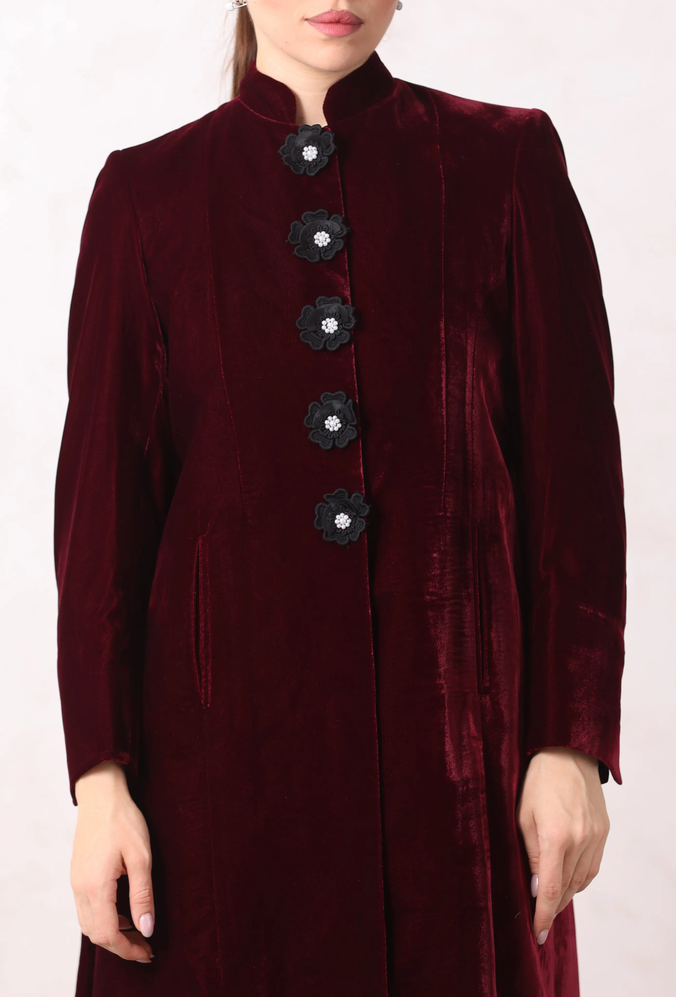 عباية الورد – برغندي