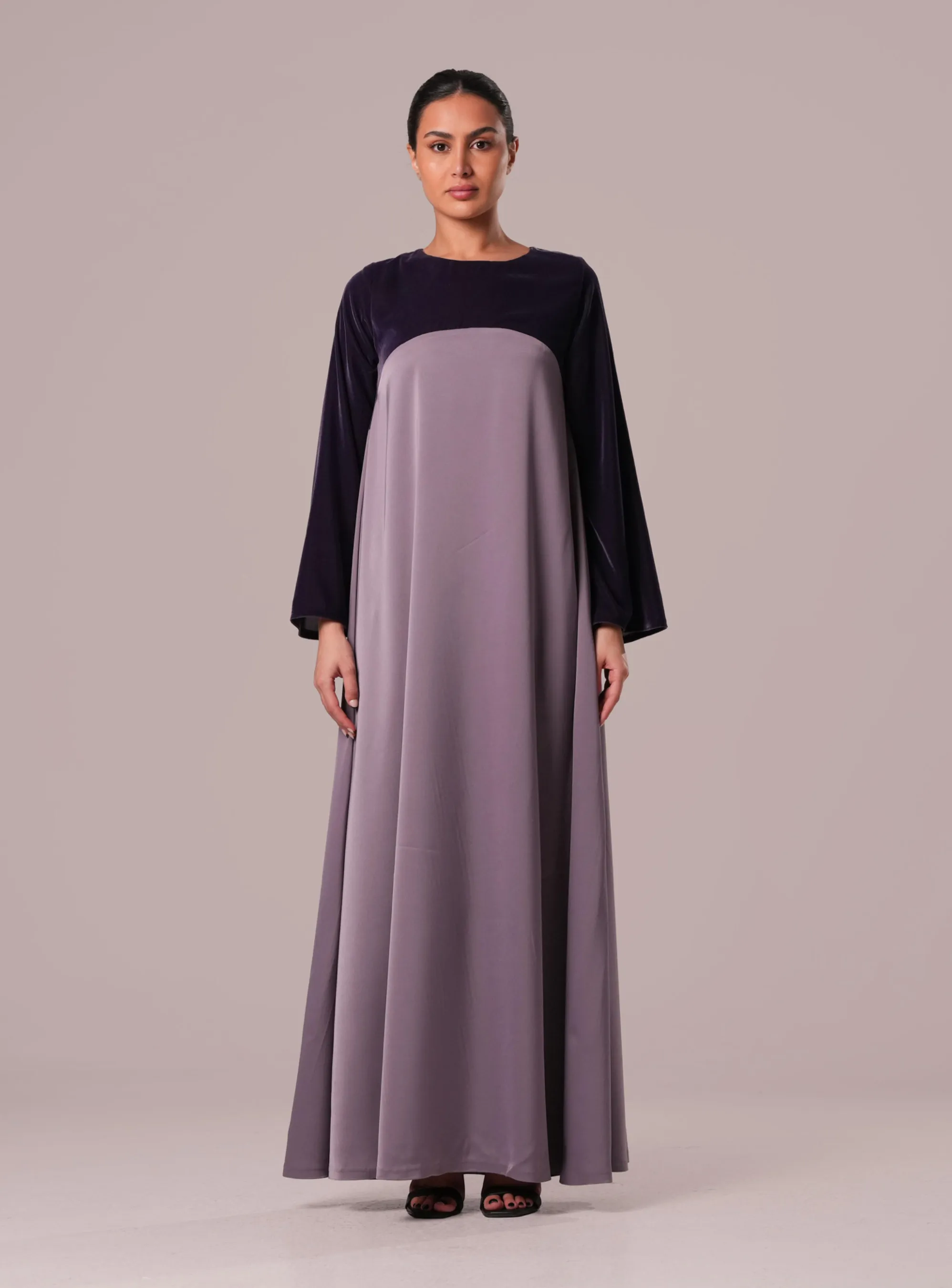 جلابية المخمل وكريب الحرير